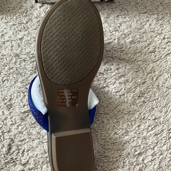 BRAND NEW IN BOX blue sparkle Bandolino Women’s Sandals, Size 9.5 - Picture 4 of 5